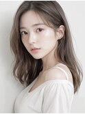 大人ロング×かき上げバング×耳掛け  20代30代40代 l06