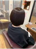 20代30代大人可愛い夏ヘア＊ショートボブ切りっぱなし立体感