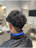 刈り上げマッシュ×カーリーパーマ