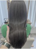 バックスタイル リアルヘア 透け感カラー 赤みなし グレージュ