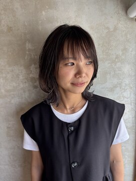 メロウ(mellow) 毛先カラー×グレージュ