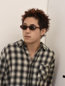 ユイツ スパイキーショート×オレンジ×ブラウン