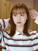 ガーデンヨコハマ(GARDEN YOKOHAMA)&nbsp;コーラルオレンジ 暗めカラー ミディアムヘア