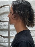メンズロングツーブロック刈り上げスパイラルパーマ