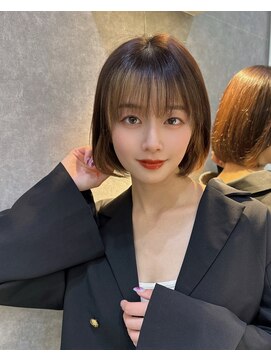 ロンドアヴァントゥス 池袋(Lond aventus) 韓国レイヤー/韓国風/ボブ/髪質改善/黒髪/ブリーチなし〔池袋〕