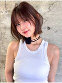 お洒落なレイヤーカット韓国ボブレイヤーボブ渋谷タッセルボブ