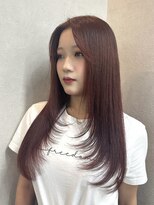 ソア 並木坂(Soa)&nbsp;ブリーチなしダブルカラー/チェリーレッド/暖色/ロング/Chihiro