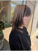 ハーフブリーチでコントラストカラー