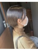 京都  耳かけショート20代30代人気 ミルクティーブラウン 中島