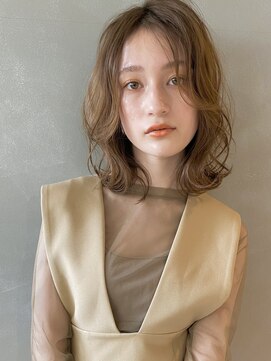 パーク(PARK) 【PARK】ペールベージュ×ニュアンスボブディ