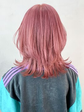 アイティーバイアルバム 下北沢店(IT by ALBUM) ピンクベージュ_外ハネボブセクションカラー_ba386761