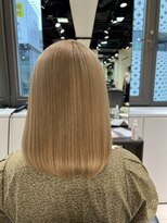 【ダメージレスブリーチ縮毛矯正】艶髪エステ縮毛矯正