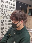 波巻きスパイラルパーマ×vマッシュ