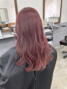 アジールヘア 北千住駅西口店(agir hair) ピンクカラー チェリーピンクカラー 暖色カラー