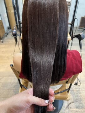 リプレイ(replay) 絹髪◇水素ケアストレート+カラーシルクトリートメント