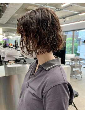 レコ 渋谷(LECO) ダメージケア黒髪ボブパーマ