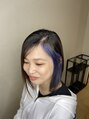 ドンナ 奈良イズミヤ広陵店(DONNA)&nbsp;インナカラーボブ　ハイライトななめ前髪フェイスフレーミング