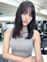 ヴェイン 渋谷(vain)&nbsp;★くびレイヤーエモージュ黒髪グレーベージュレイヤーロング