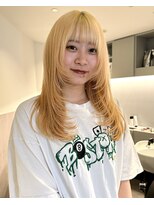 ニコフクオカヘアーメイク(NIKO Fukuoka Hair Make)&nbsp;レイヤーカット/抜きっぱなしブロンド