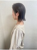 切りっぱなし外はねボブ+メロウオリーブ