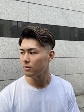 レンゲン(LENGEN) 束感刈り上げビジネス七三ツーブロックアップバング１３００