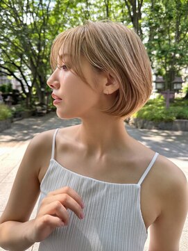 ロンドエニカ 大宮(Lond enika) イメチェン外ハネボブ美髪ワイドバングレイヤーショート/大宮