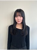 万代新潟駅前顔周りレイヤーハイライトカット韓国ダブルカラー