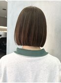 ミニボブ髪質改善縮毛矯正地毛風ストレートレイヤーカット/銀座