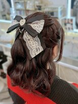 アトリエビューティーアミュ(atelier beauty AmU)&nbsp;推し活 イベント ライブ 量産型 ハーフアップ×ビッグリボン