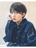 センスヘア(SENSE Hair)&nbsp;黒髪/マッシュショート/耳掛けショート/小顔カット/グレージュ