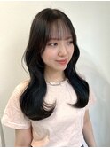 韓国ヘア 前髪カット 髪質改善 艶髪 くびれレイヤー 小顔 美髪