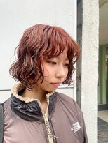 シアン 矢場町店(CYAN.) ボブパーマ×オレンジカラー¥22000 【矢場町/栄/大須】