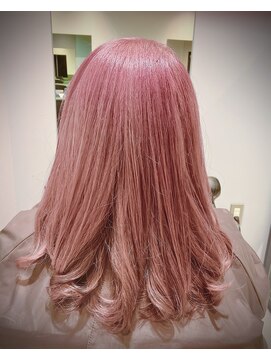 ブロック 日吉店(BLOC) オシャレ白髪染め、春色ピンクベージュ