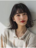 イメチェン/ピンクベージュ/アンブレラカラー/前髪/人形町駅