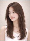 レイヤー 顔周りカット 赤み消しベージュ 髪質改善 20代30代