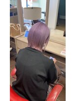 アース いわき店(HAIR&MAKE EARTH)&nbsp;ラベンダーピンク×ミニボブストレート