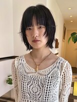 ビファインクーアヴェダ(Be fine coo AVEDA)&nbsp;平成シャギーレイヤーボブ　前髪あり外はねボブ/