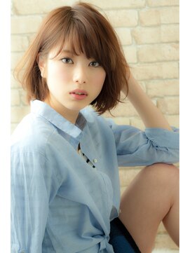 ミンクス 原宿店(MINX) 【似合わせカット】耳かけボブ×ブルージュ