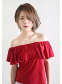 大人かわいい×アシメショート（ツーブロ）