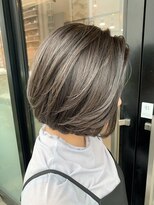 ラフィスヘアーグロー 中百舌鳥店(La fith hair glow)&nbsp;ボブ×グレージュ　久保川真義