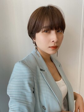 ノンダメージサロン ステラバイボヌール(Stella by Bonheur) stylist大山)フレンチショート◎くすみベージュ