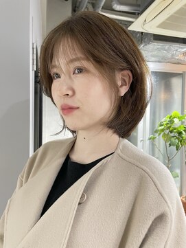 リバレッジ 白金(Leverage) 大人美人ベージュレイヤーボブ   30代40代50代【白金/目黒】濱口