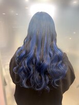 レヴェリーヘア 倉敷店(Reverie hair) #エクステ#プルエクステ#ディープブルー#ギャル