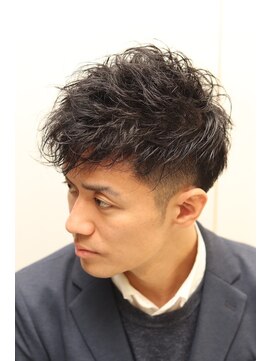 ヨシザワインク バンダイ(YOSHIZAWA Inc. BANDAI) くせ毛風ツイストアップバング/新潟メンズパーマ/長岡/三条