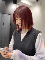 【ブリーチなし】魔法のカラー剤で作る「高発色ボルドーレッド」