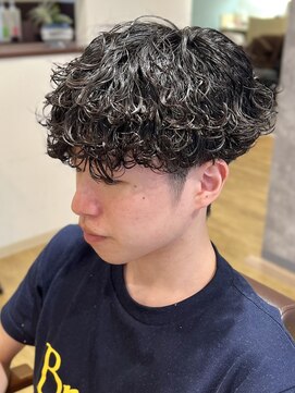 デプト(DEPT.) 佐賀波巻きスパイラルメンズパーマメンズサロンマッシュカット