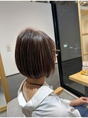 白髪ぼかしハイライト×大人ボブ