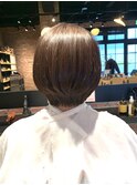 小顔補正立体カット×ナチュラル丸みボブ 10代20代30代40代50代
