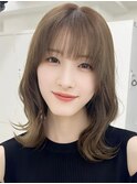 美髪/ワイドバング/外ハネボブ/ホワイトブロンド[名古屋駅/名駅]