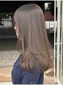 レイヤーカット顔まわりストレートロングレイヤー堀江